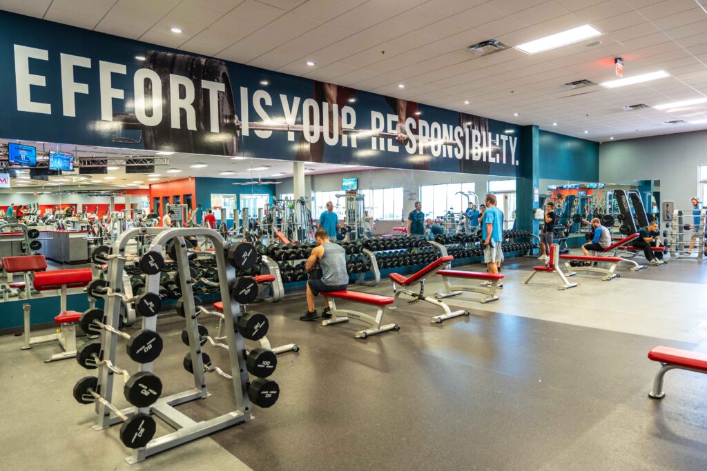 group fitness class in progress at mountainside fitness desert ridge cycle studio